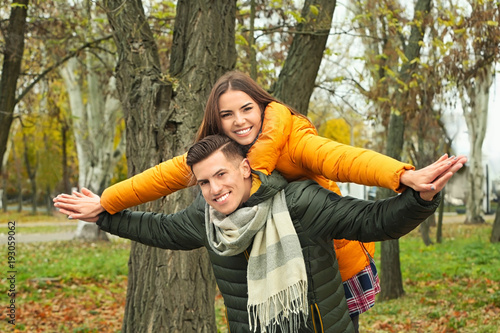 Beautiful couple in warm cl...