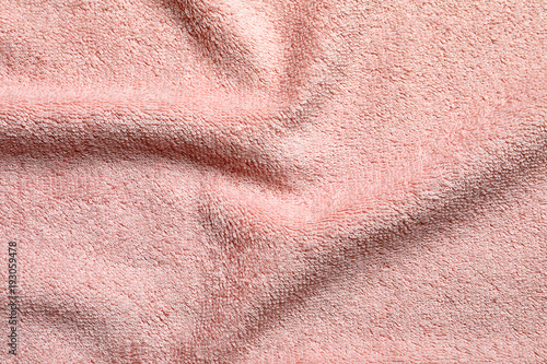 Soft clean terry towel, closeup