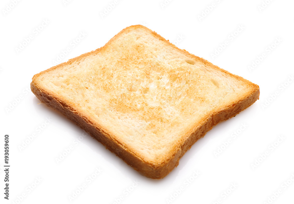 Tasty toasted bread on white background Tasty toasted bread on white background