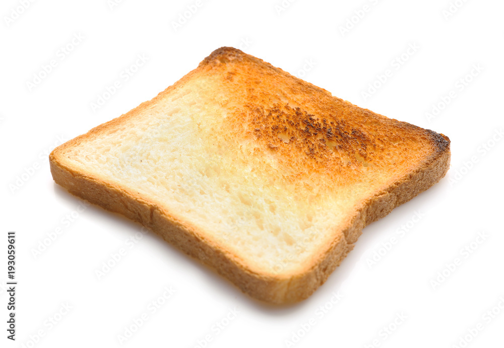 Tasty toasted bread on white background Tasty toasted bread on white background