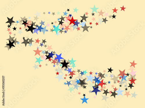 American Patriotic Deign, Vector Blue, Red, White Stars Confetti. Labor, Independence, Memorial Day, 4th of July Election Frame. American Patriotic Design, UK, Australia Freedom Falling Stars Texture.