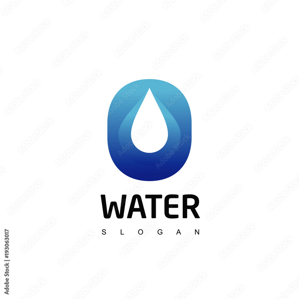Letter O Water Logo, Water Icon Design Letter O Water Logo, Water Icon Design