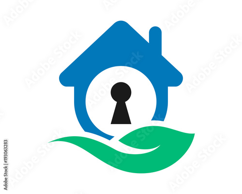 key hole house housing home residence residential real estate image vector icon