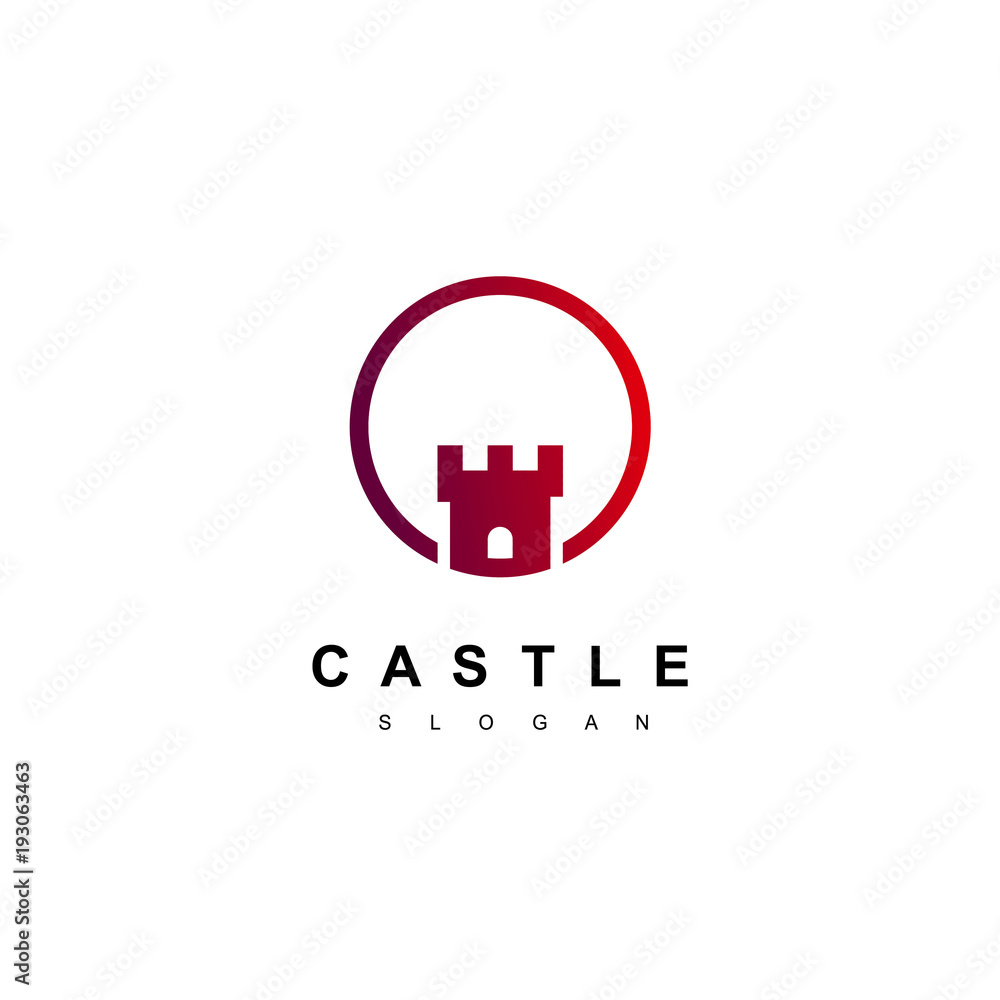 Castle Logo, Real Estate Icon Design Castle Logo, Real Estate Icon Design
