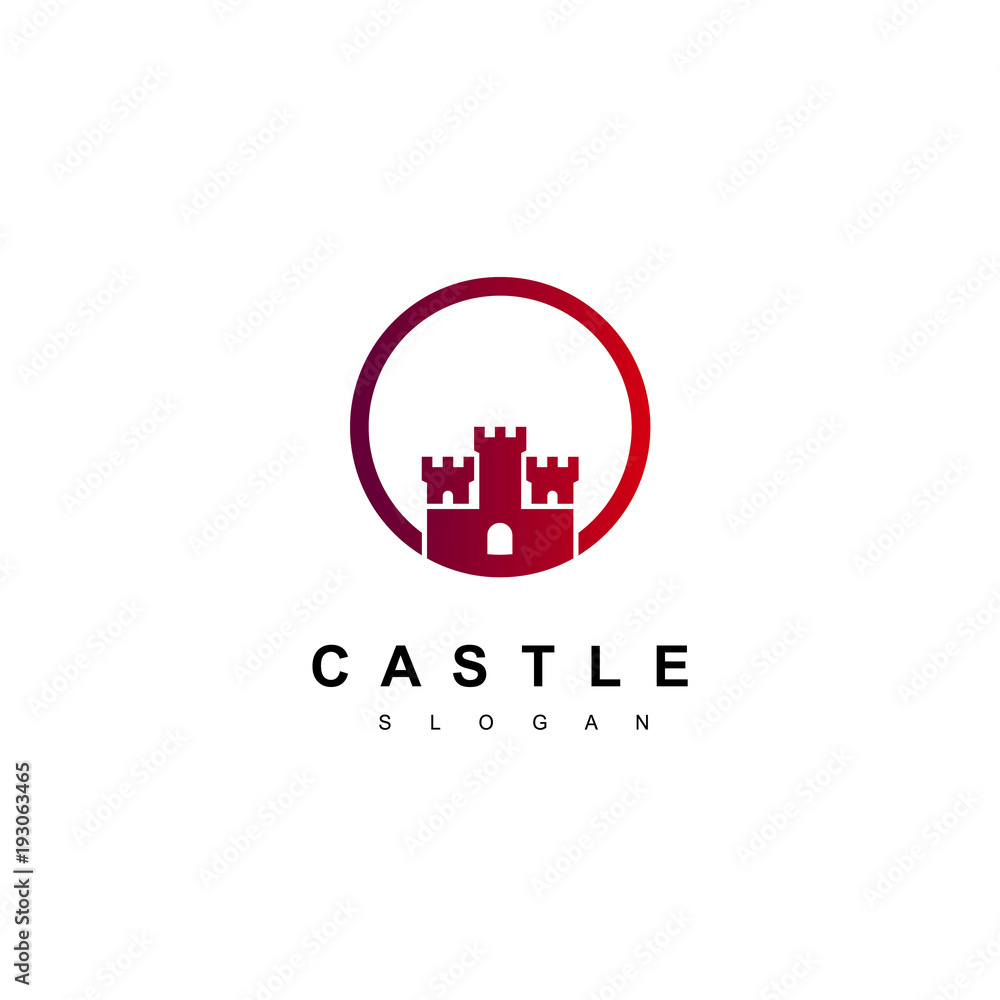 Castle Logo, Real Estate Icon Design