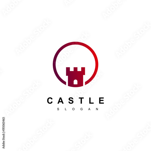 Castle Logo, Real Estate Icon Design