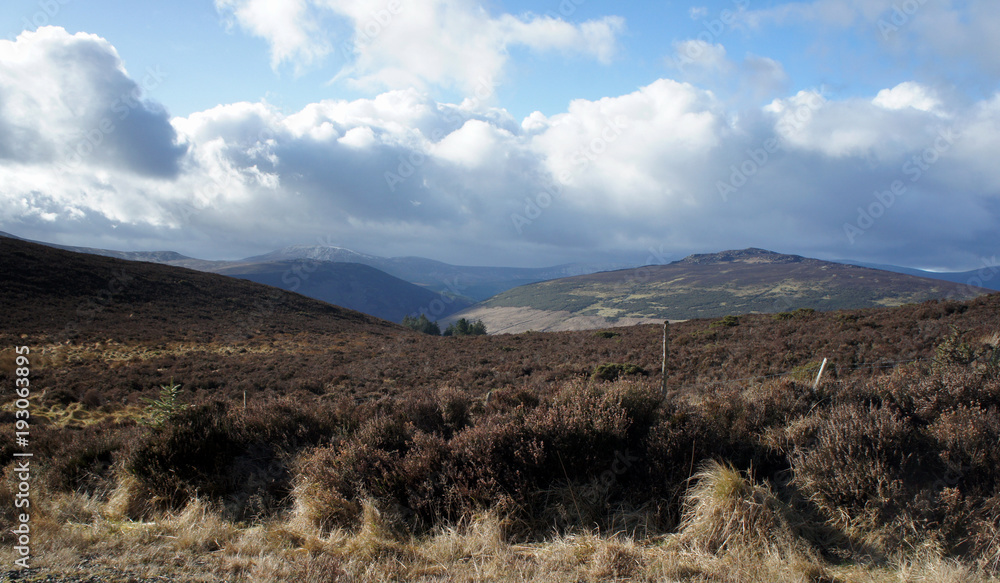 Wicklow Mountains in february.Ireland.