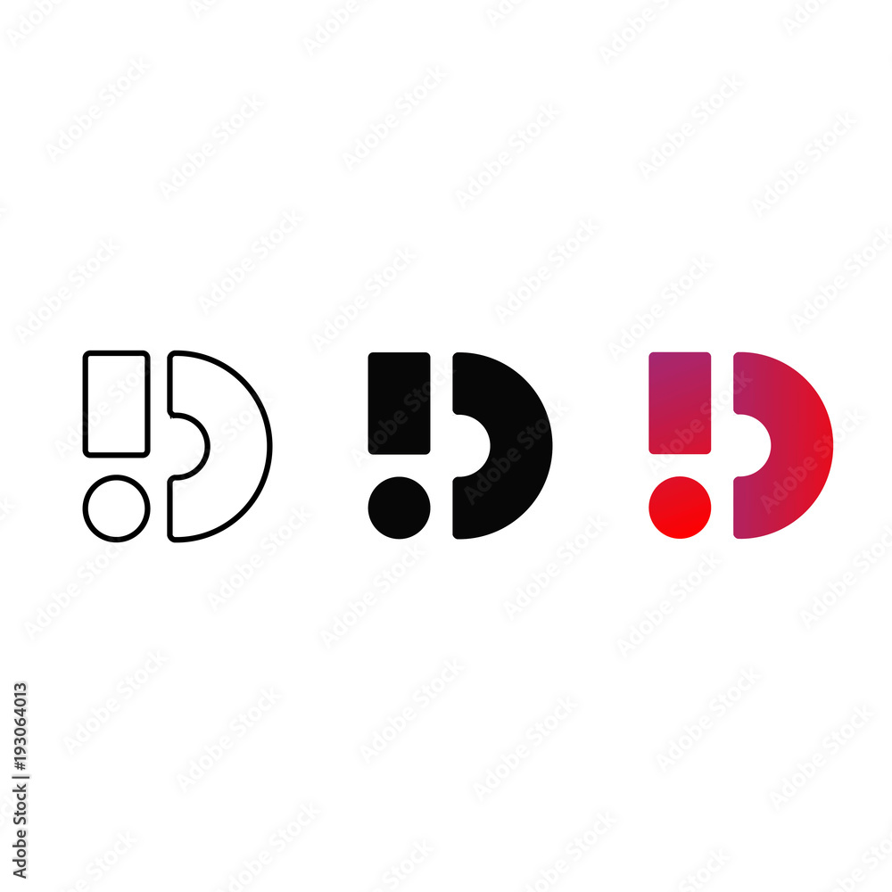 Fototapeta premium Letter D Logo, D Icon Design 