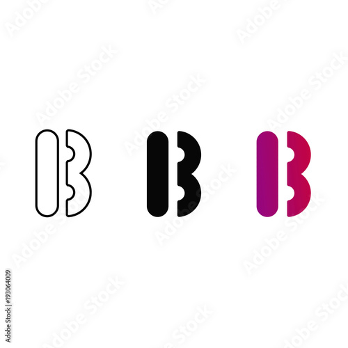 Letter B Logo, B Icon Design 