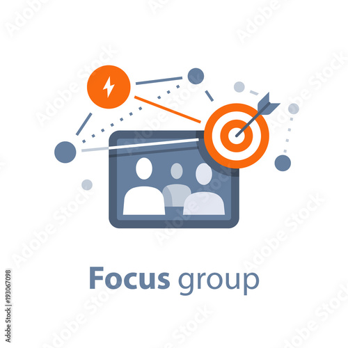 Public relations, focus group, team work, business network