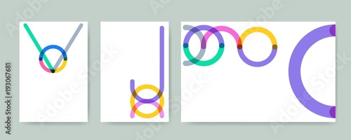 Geometric colorful lines trendy illustration background, placard, flat and 3d design elements. Retro art for covers, banners, flyers and posters.