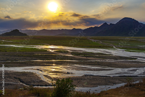 beautiful sunset at Capas , Mt Pinatubo