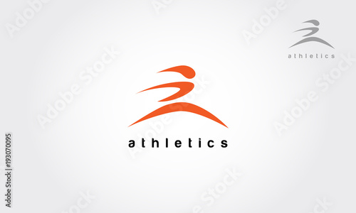 Athletics Vector Logo Illustration. Human running vector logo character. It is an excellent logo. Ideal for any activity which uses human interaction.