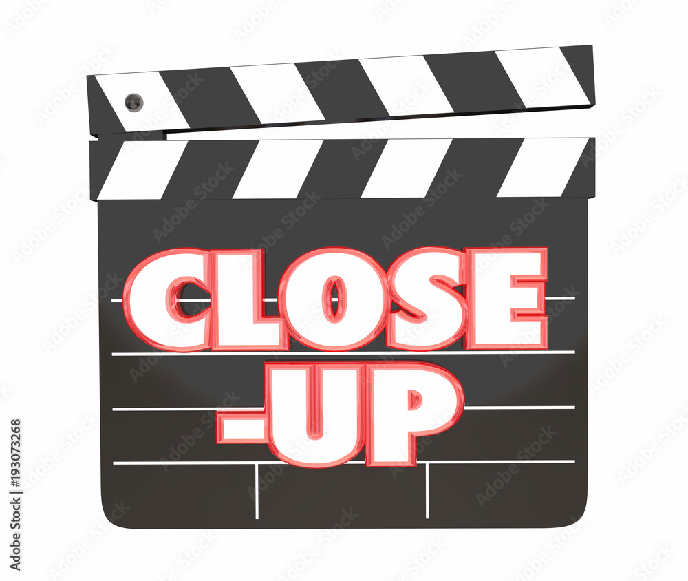 Close-Up Movie Clapper Board Film Studio Shoot 3d Illustration