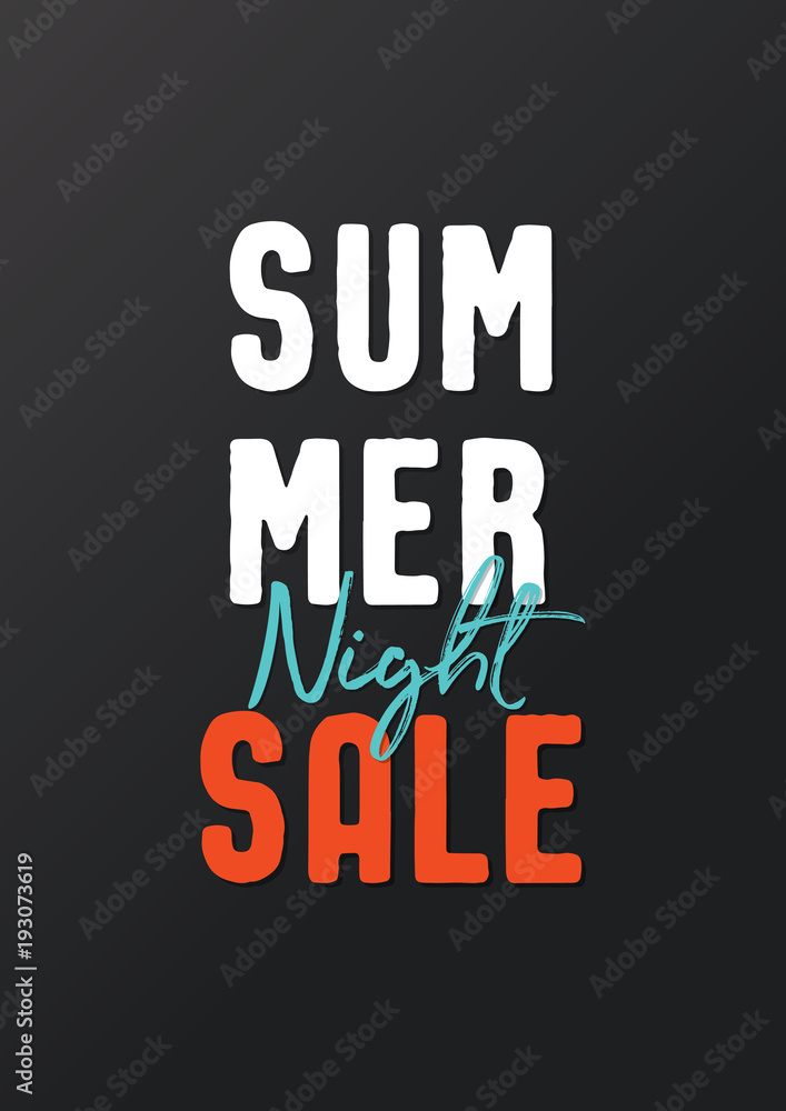 Summer Night Sale banner vector heading design for banner or poster. Sale and Discounts Concept. Summer Night Sale banner vector heading design for banner or poster. Sale and Discounts Concept.