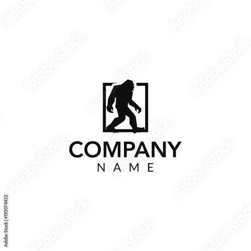 Bigfoot vector logo icon illustration
