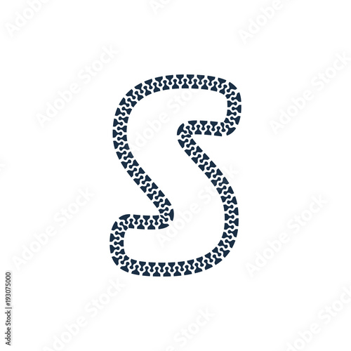 S Zip Letter Logo Icon Design