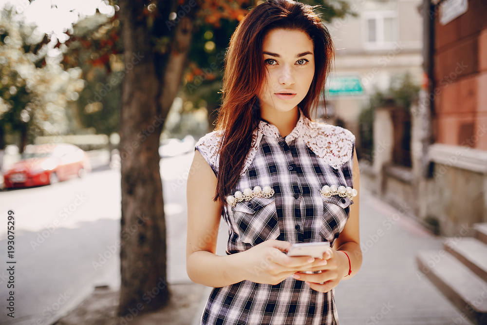 Fototapeta premium beautiful girls on the street