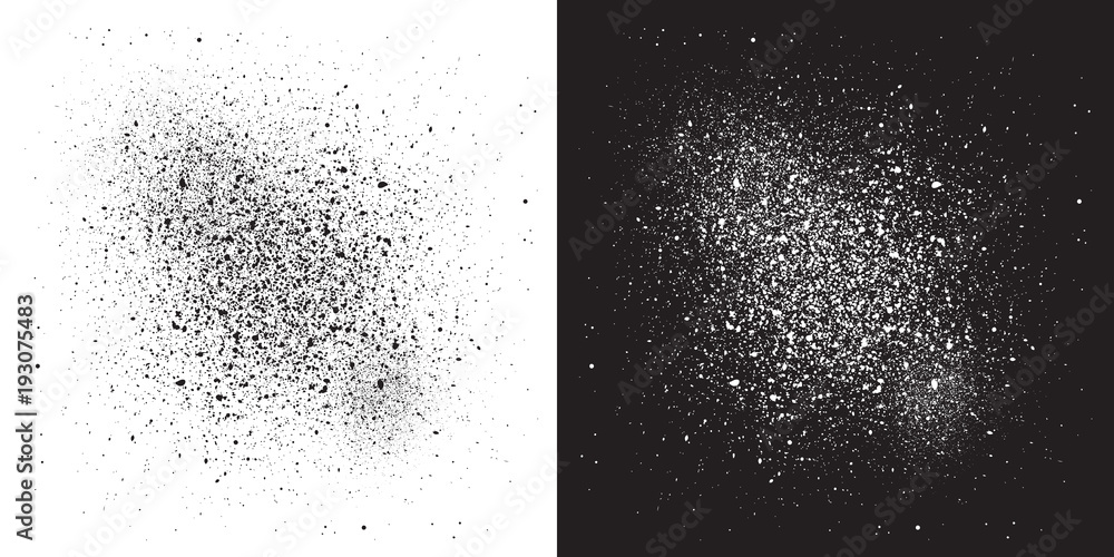 Obraz premium Black and White paint stains overlay vector texture