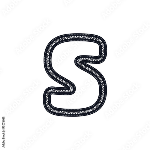 S Zipper Letter Logo Icon Design