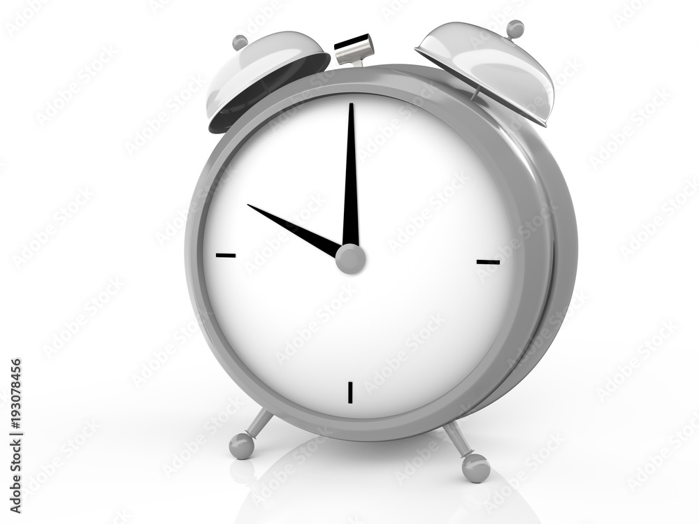 Alarm clock on white background. 10 O'Clock, am or pm. 3D rendering  Stock-Illustration | Adobe Stock
