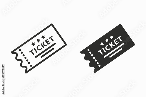 Ticket vector icon.