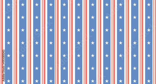 Digital vintage painting. Abstract geometric colorful vector banner and background. Stars and stripes