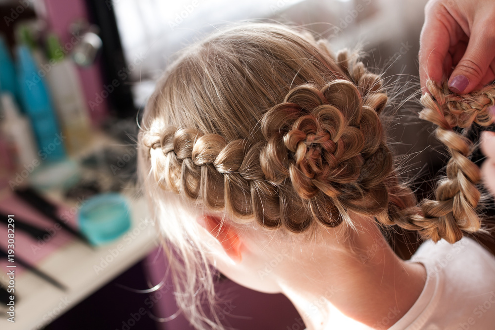 Fototapeta premium Hair in flower style