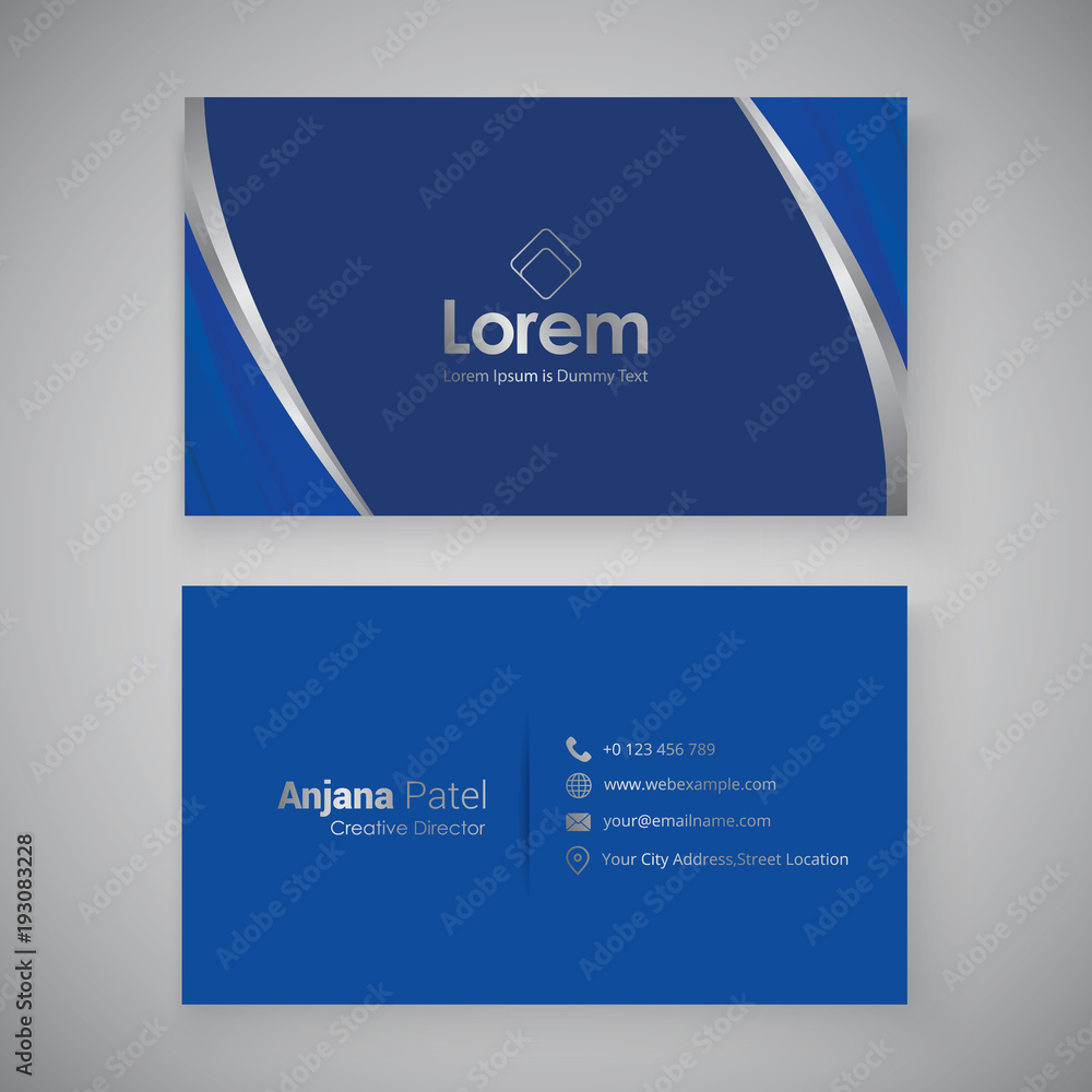 Business card design layout template with modern pattern Business card design layout template with modern pattern