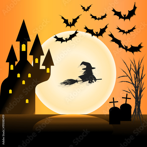 Moon Halloween night