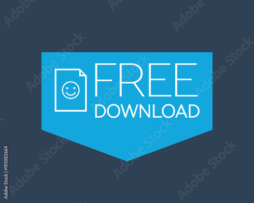 Flat free download vector icon