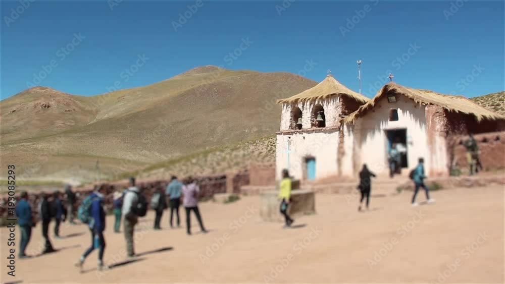 Small Catholic Church In The Atacama Desert, Chile.