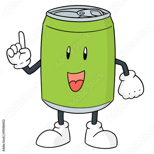 vector of can cartoon