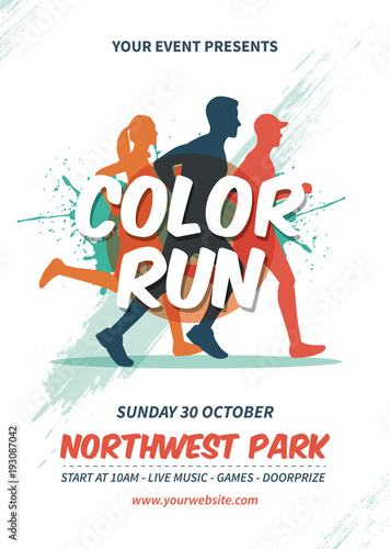 Color Run Flyer Template