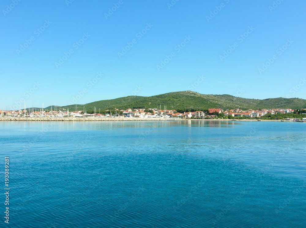 tropical island and ocean