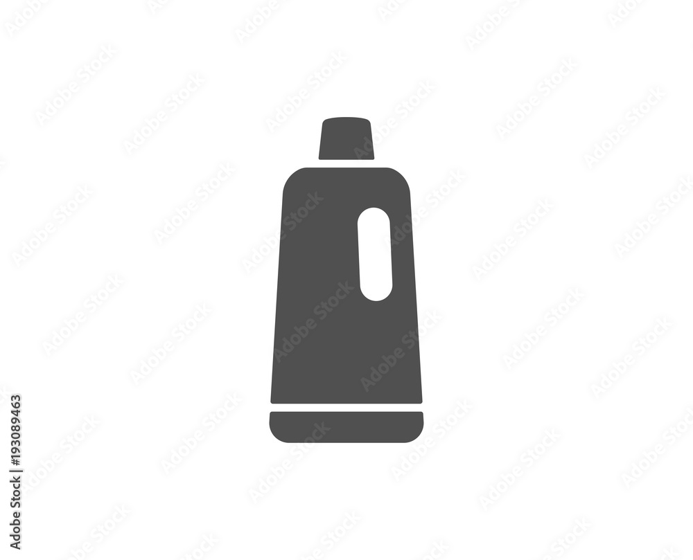 Cleaning shampoo simple icon. Washing liquid or Cleanser symbol. Housekeeping equipment sign. Quality design elements. Classic style. Vector Cleaning shampoo simple icon. Washing liquid or Cleanser symbol. Housekeeping equipment sign. Quality design elements. Classic style. Vector
