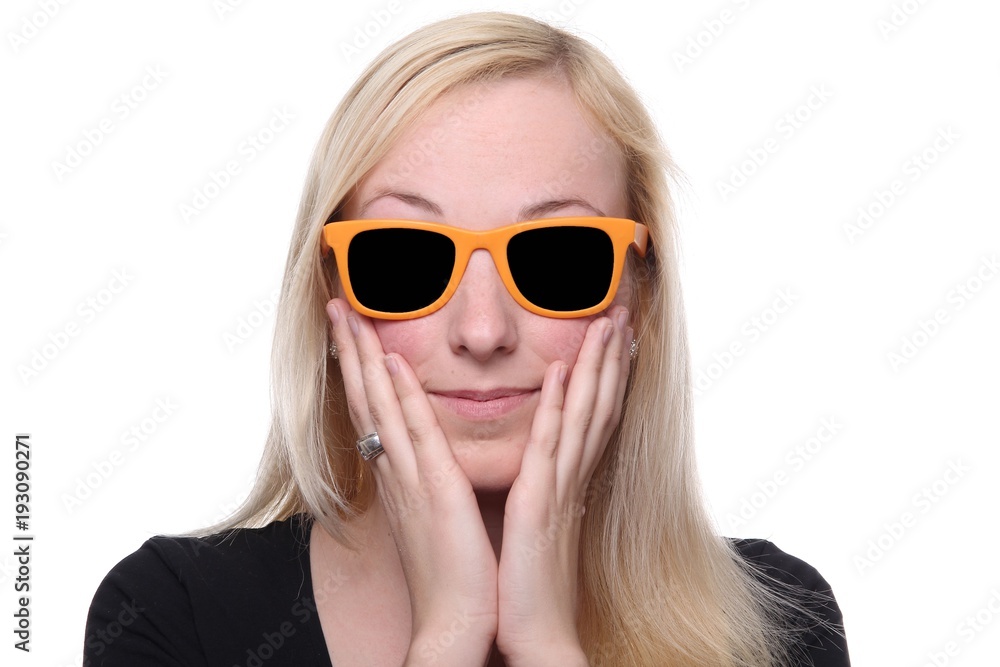 Happy caucasian woman Happy caucasian woman