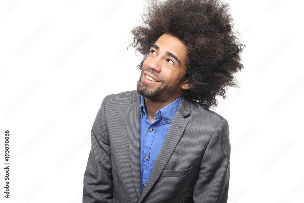Happy afro man Happy afro man