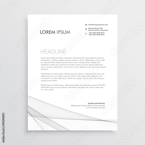 simple letterhead vector design template