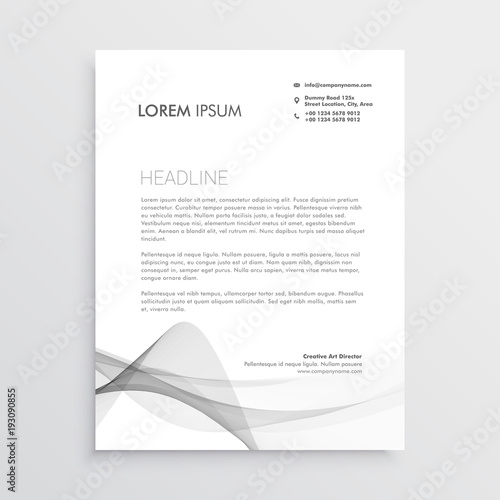 abstract professional letterhead design template