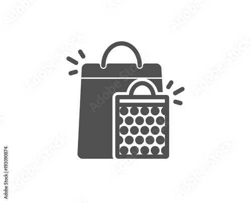 Shopping bags simple icon. Sale Marketing symbol. Special offer sign. Quality design elements. Classic style. Vector