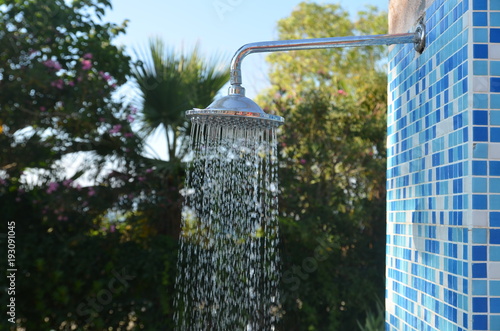 Summer shower. Drops. Summer vacation.