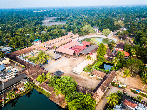 Photography Aerial photo of Sree Krishna Swamy Temple, Ambalappuzha, India