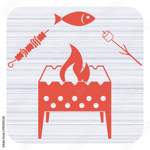 Grilled fish, zephyr and  kebab icon