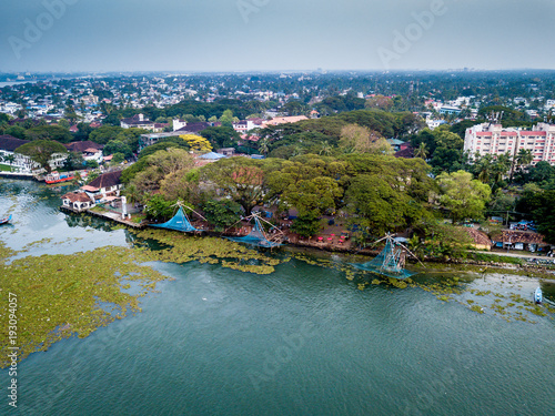 Aerial photo of Kochi in India