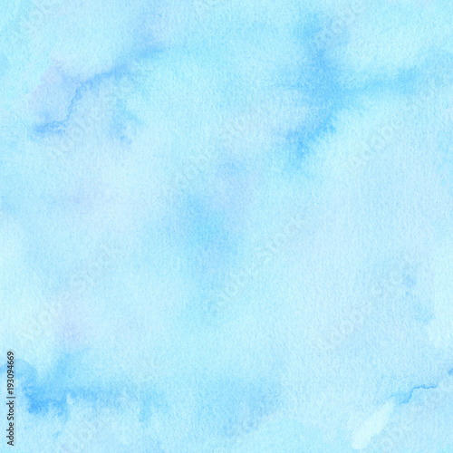 Hand painted blue watercolor texture seamless pattern. Usable as a background for cards, invitations andmore.