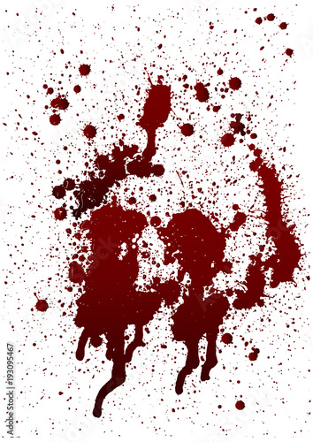 collection various blood or paint splatters,Halloween concept