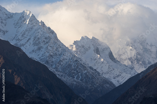 Snow peak of Karakoram mountain range in Gilgit, Pakistan