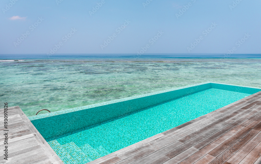 Private swimming pool in Maldives