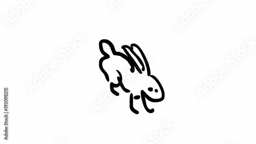 Running rabbit  (seamless loop animation)